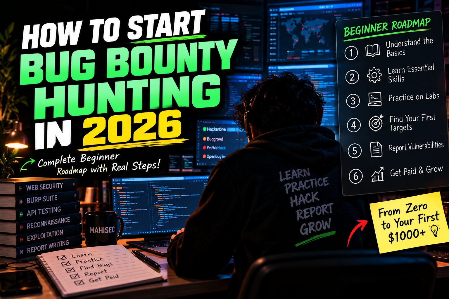 How to Start Bug Bounty Hunting : Complete Beginner Roadmap, Skills & Tools